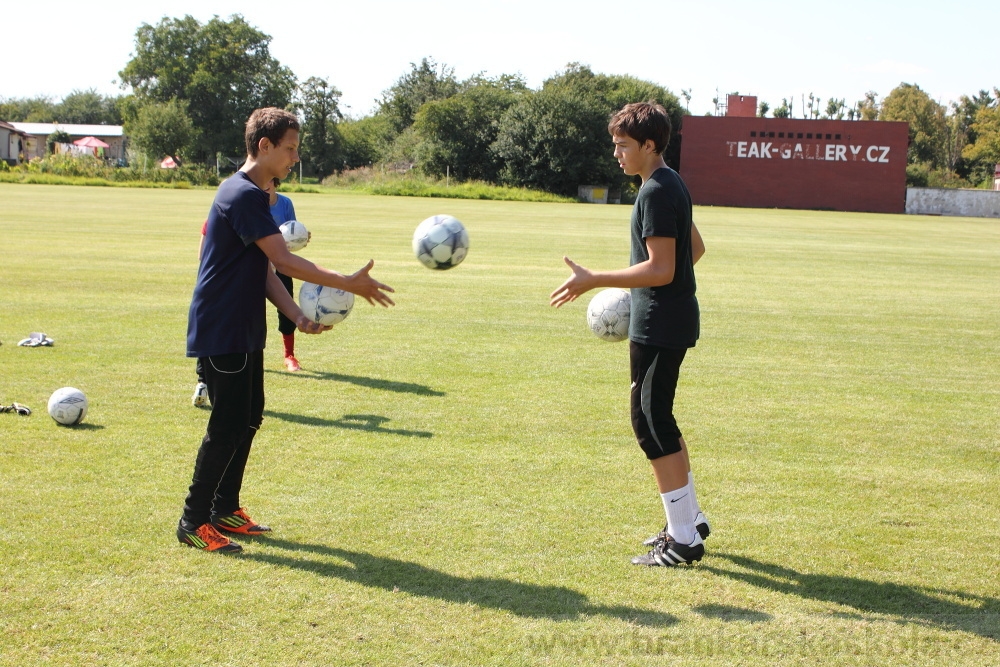 Letn� soust�ed�n� SC Nymburk 2012 - Tr�ninky na tr�v�