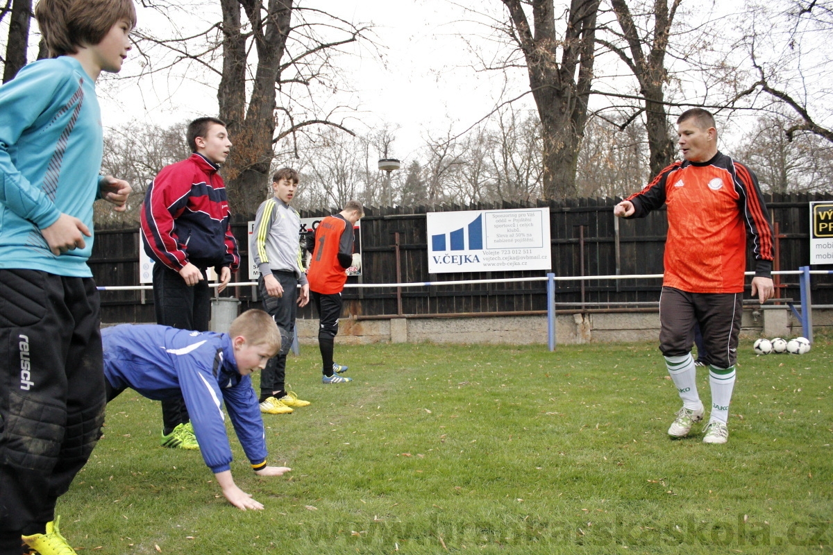 Brankářský trénink BFŠ - TJ AFK Nymburk - 18.3.2014