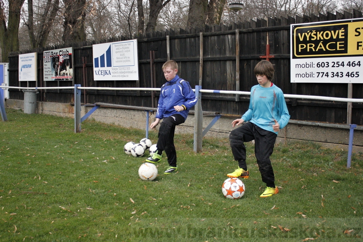 Brankářský trénink BFŠ - TJ AFK Nymburk - 18.3.2014