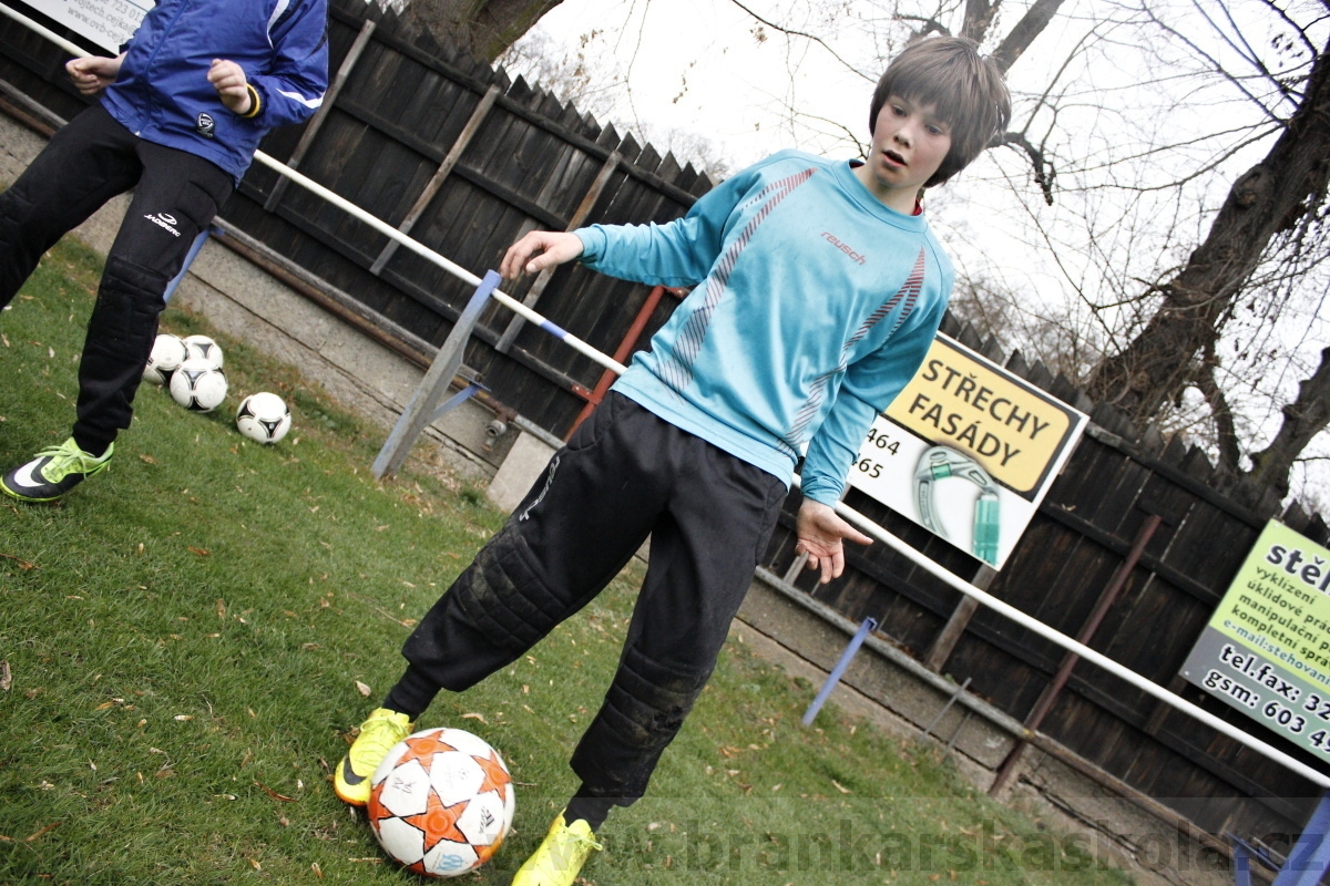 Brankářský trénink BFŠ - TJ AFK Nymburk - 18.3.2014