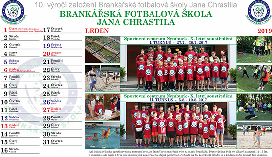 Kalend�� pro rok 2018 k 10. v�ro�� BF� Jana Chrastila